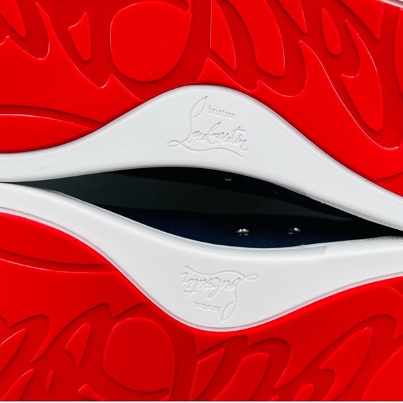 Christian Louboutin F.A.V Fique A Vontade Denim Spike Sneakers EU 38 - US 8 - Picture 6 of 11